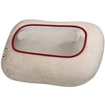 ecomed MC-81E Cojín de masaje Shiatsu, con función de calor, 4 cabezales de masaje giratorios, función de luz roja para el cuello, los hombros, la espalda y las piernas