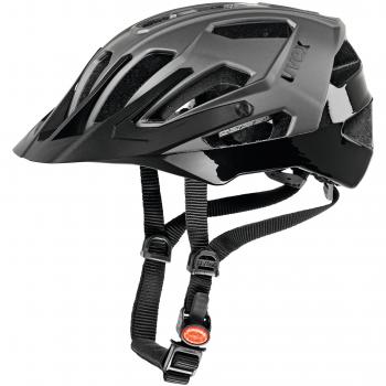 Uvex Quattro - Casco ciclismo, color plata oscuro / negro, talla 53-57