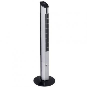 Bestron Ventilador de Columna de diseño, Función Giratoria, Altura: 107 cm, 50 W, Negro/Gris