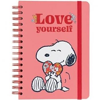 Cuaderno Snoopy Love Yourself - Cuaderno A5 - Cuaderno pautado | Libreta de rayas - Cuaderno de notas