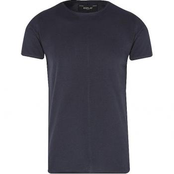 Camiseta Replay manga corta básica azul regular para hombre, cuello redondo
