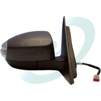 Retrovisor exterior SPJ E-2517 - Espejo retrovisor con diseño aerodinámico, ajuste manual, cristal convexo para mayor campo de visión, acabado en negro mate, compatible con vehículos de diversas marcas y modelos