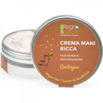 Crema de manos rica con argán y manteca de karité bio 60 ml