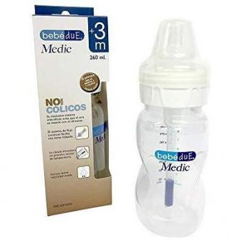 BebéDue - Biberón Anticólico Medic BebéDue 260 ml, 3m+