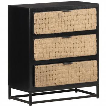 Aparador de madera maciza de mango 60x35x70 cm