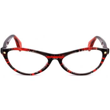 Montura de Gafas para Mujer Alyson Magee AMO 011 BLACK RED STRIPES, Armazones Rojos, Lentes Recetados, Talla 53