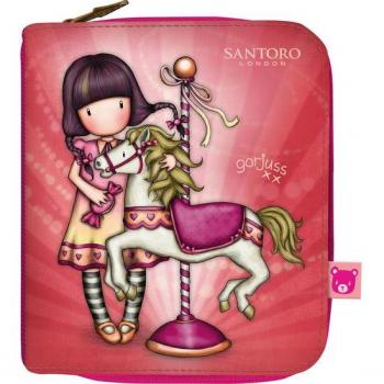 Billetera Safta Gorjuss Carousel 12x10 cm Salmón