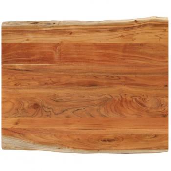 Tablero de mesa rectangular borde natural acacia 110x80x3,8 cm