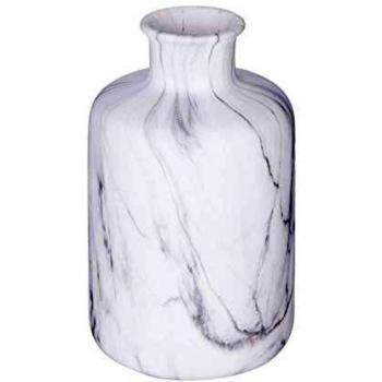 Jarrón contemporáneo de mármol blanco - H 17.5 cm - Colección Suite 54