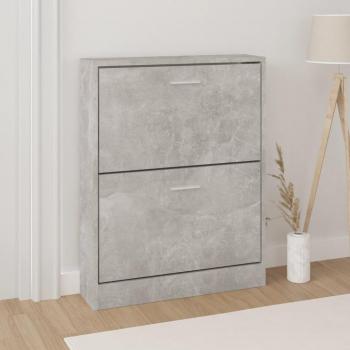 Zapatero de hormigón gris 59x17x81 cm madera multicapa