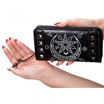 Banned Apparel HUECO Pentagrama Punky Gótico Cartera