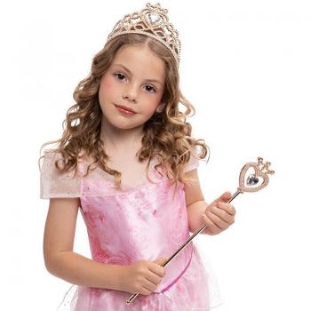 Kit de Princesa Rosa Deluxe Infantil: Tiara, Varita y Accesorios Rubie's