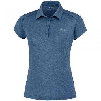 Columbia Firwood Camp - Polo para Mujer, Mujer, 1840471, Blue Dusk Heath, Medium