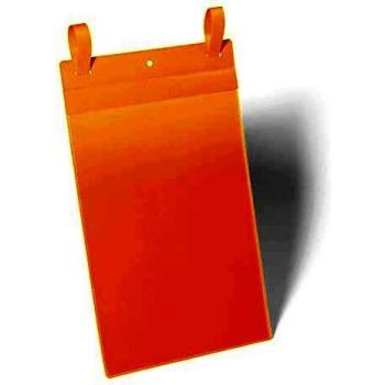 Bolsas para documentos A4 verticales con 2 solapas amarillas, paquete de 50 unidades