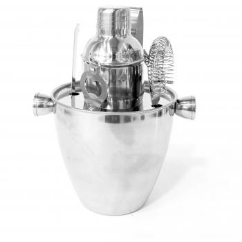 Saveur et Degustation KDO8575-Estuche de utensilios para cócteles acero inoxidable, 16,5 x 25 x 20 cm, 6 unidades