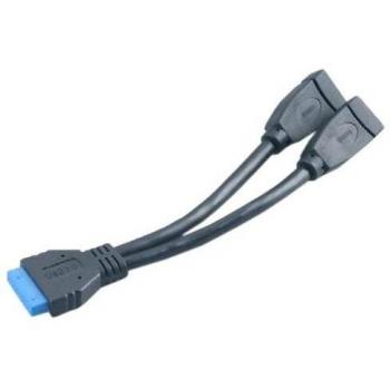 Akasa CBUB09-15BK - Cable USB Interno de 15 cm, Negro