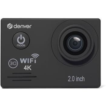 Cámara Deportiva Denver Electronics ACK8064 Gris, 4K, diseño compacto y ligero, resistente al agua, pantalla LCD de visualización, grabación en alta definición, conectividad Wi-Fi