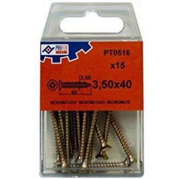 PROFER TOP - Tirafondo C/Plan Pozi Bic C/15 Profer Top 3,5X40 Mm