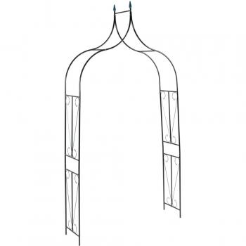 Arco de jardín hierro verde oscuro 120x38x258 cm