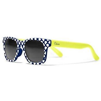Chicco - Gafas de Sol Infantiles Para Niños De 2 años, Con Montura flexible y Lentes Anti Arañazos, Color Azul y Amarillo Corazones