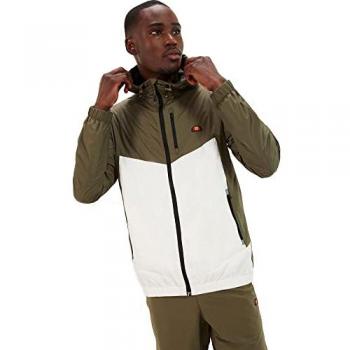 Chaqueta Ellesse Fraction 2 Kaki y Blanco para Hombre, Verde, Talla XL