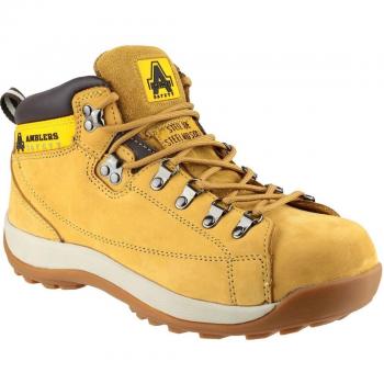 Amblers Steel Lace-Up Textile Lined Mens Boots - Honey - Size 13