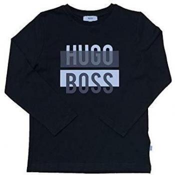 BOSS Manches Longues Sports - Camiseta para niño Negro Negro