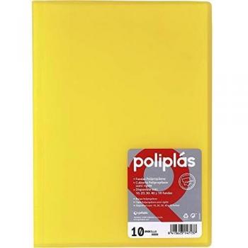 Grafoplás 01311260－Carpeta de Fundas Soldadas, A4, 10 Fundas, Color Amarillo