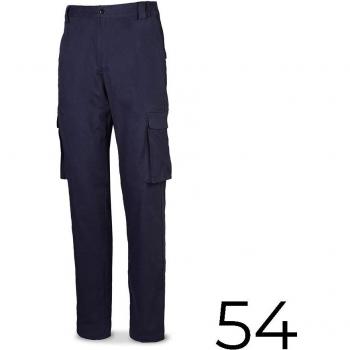 Pantalón strech azul marino de algodón y elastano, peso 240g, talla 54