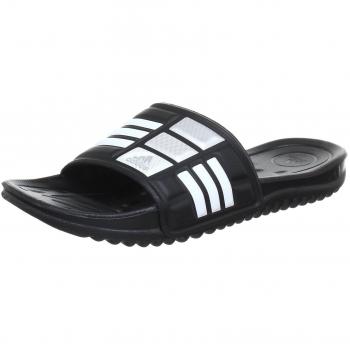 adidas Mungo QD - Chanclas para hombre, color negro / plata / blanco, talla 11