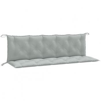 Cojines de banco de jardín 2 piezas Mélange gris claro 180x50x7 cm
