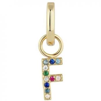 Piercing aro Earcandy Alphabet de plata y baño de oro 18k