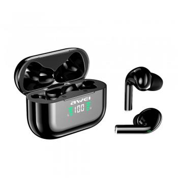 AWEI T29P Auriculares True Wireless Stereo (TWS) Dentro de oído Bluetooth 5.1 para Llamadas/Música con Estación de Carga Color Negro