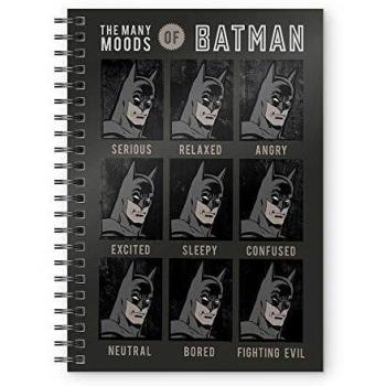SD toys LIBRETA Espiral Batman Caras Universo DC Cuaderno A5 Comics, Adultos Unisex, Multicolor, 15x21
