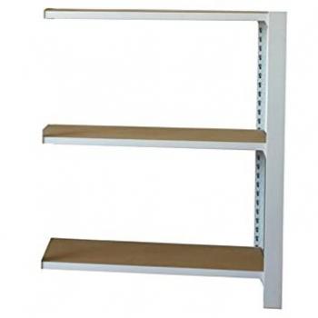 Estantería metálica OFFICLICK 3/400 WOOD A.M. BLANCO/MDF - 1000 x 900 x 400 mm - Simon Rack