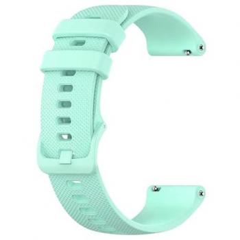Correa de Silicona Turquesa Compatible con Garmin Venu2s, Vivomove 3/4s, Forerunner 255s-265s y Huawei Watch-Fit-Women's, 18mm, longitud: