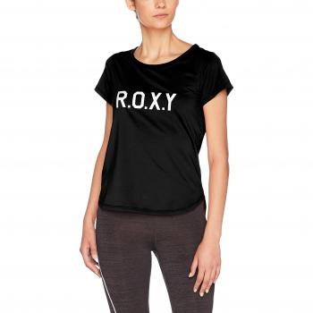 Roxy Shiny Way Tee Camiseta de Diseño Técnico, Mujer, Negro