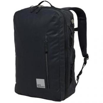 Mochila de viaje Jack Wolfskin Traveltopia Cabin 30L negra, unisex, capacidad de 30 litros