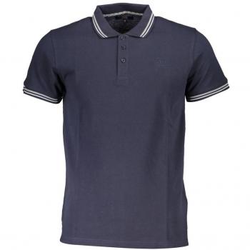Cavalli Class Blue Cotton Polo Shirt - XXL
