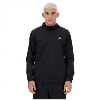 New Balance Men's Full Zip Woven Hoodie - Black - XL