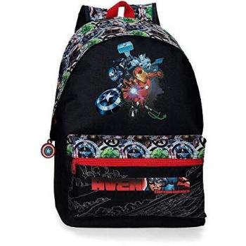 Marvel Los Vengadores Avengers Armour Up Mochila Doble Compartimento Adaptable a Carro Azul 31x42x17,5 cms Poliéster 22.79L