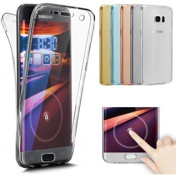 Surakey - Funda para Samsung Galaxy G360, Samsung Galaxy Core Prime, funda completa de silicona blanda, protección trasera, 360 grados, funda transparente ultra fina, de gel de TPU