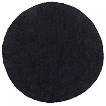 Alfombra Shaggy Negra Moderna Ø140 cm Demre