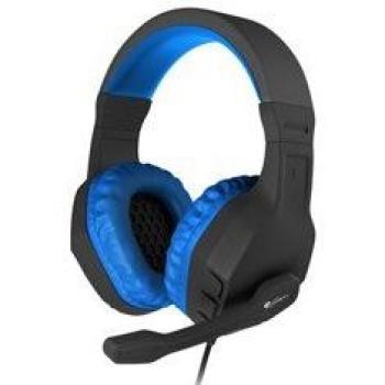 Genesis Argon 200 - Auriculares Gaming Azules 2.0 con Microfono, MiniJack 3.5x2 y Control de Volumen