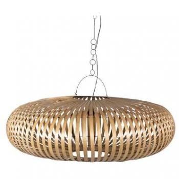 Lámpara de Techo de Bambú Natural 120x120x40 cm - Opción Excelente