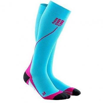 CEP Mujer Medias Progresivo+ Run Calcetines 2.0 - turquesa / fucsia, II - 25-31cm
