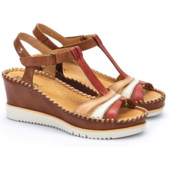 Sandalias de Cuña AGUADULCE para mujer en color Rojo by Pikolinos