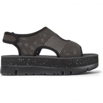 CAMPER Oruga Up Sandals - Women's Grey Size 40 Cotton fabric
