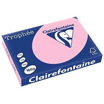 Papel multifuncional Clairefontaine Trophée A3 rosa 160 g/m² - Paquete de 250 hojas