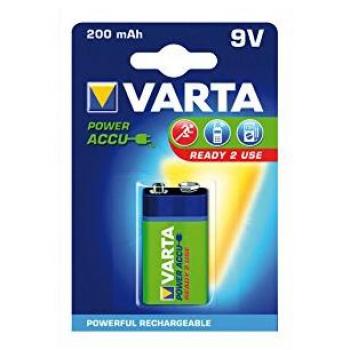 Varta 56722101401 Pila Recargable, 200 mAh, Verde, Pack de 1, verde